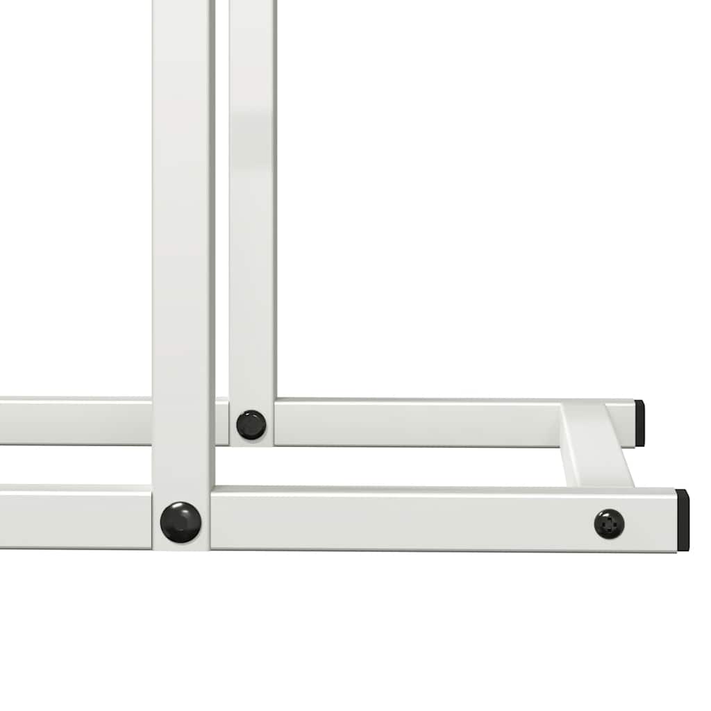 Stojan Na Palivové Drevo Biely Oceľ Valcovaná Za Studena