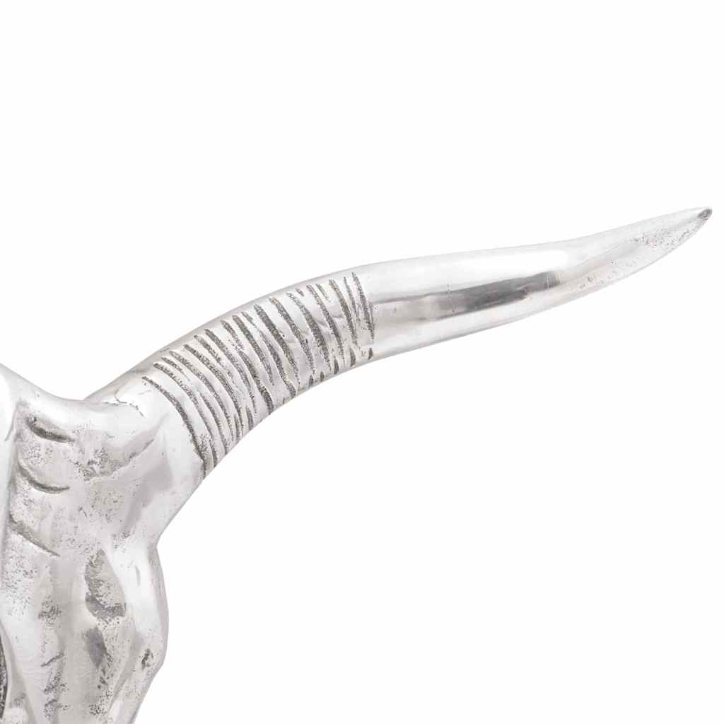 Lebka Býka Strieborná 49 X 10 X 36 Cm Hliník