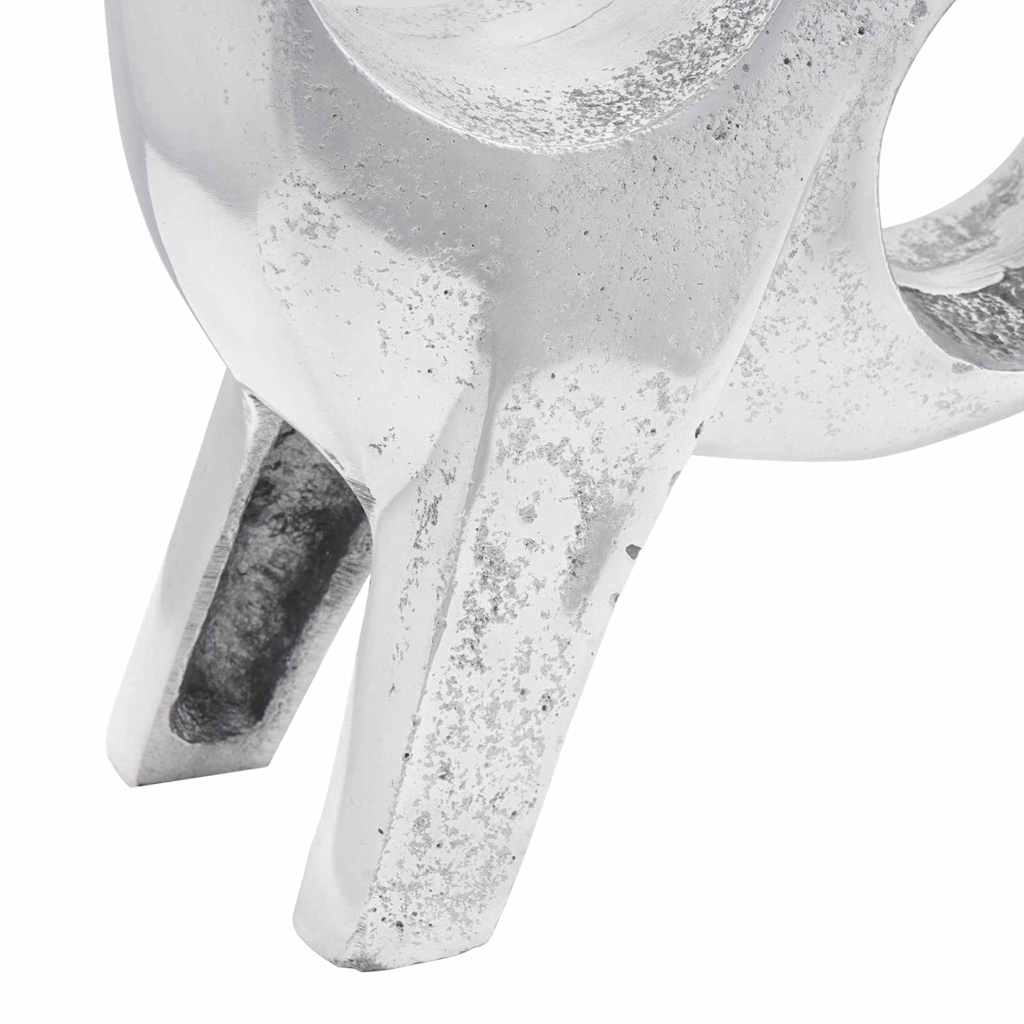 Socha Býka Strieborná 22 X 9.5 X 34 Cm Hliník