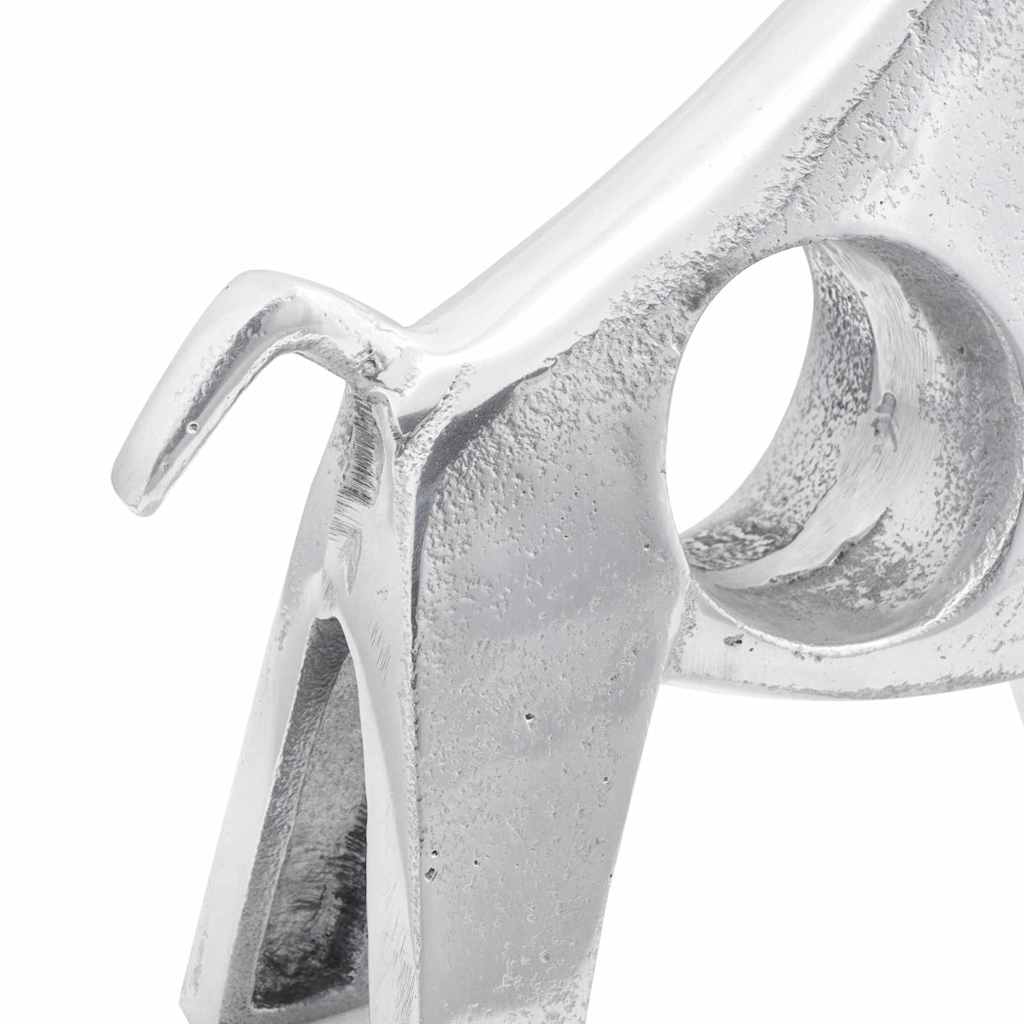 Socha Býka Strieborná 22 X 9.5 X 34 Cm Hliník