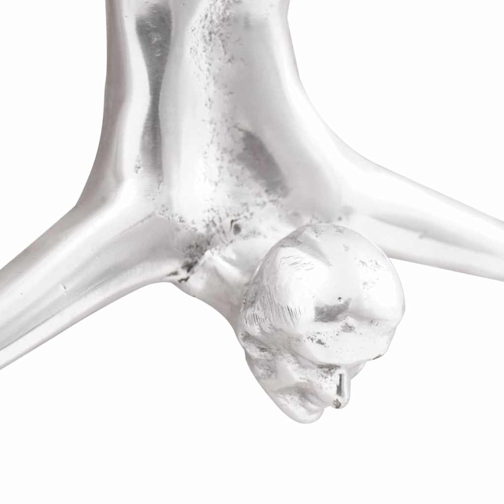 Socha Strieborná 22 X 8 X 25 Cm Hliník