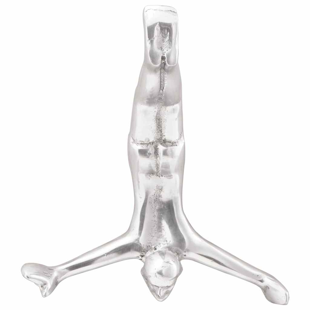 Socha Strieborná 22 X 8 X 25 Cm Hliník