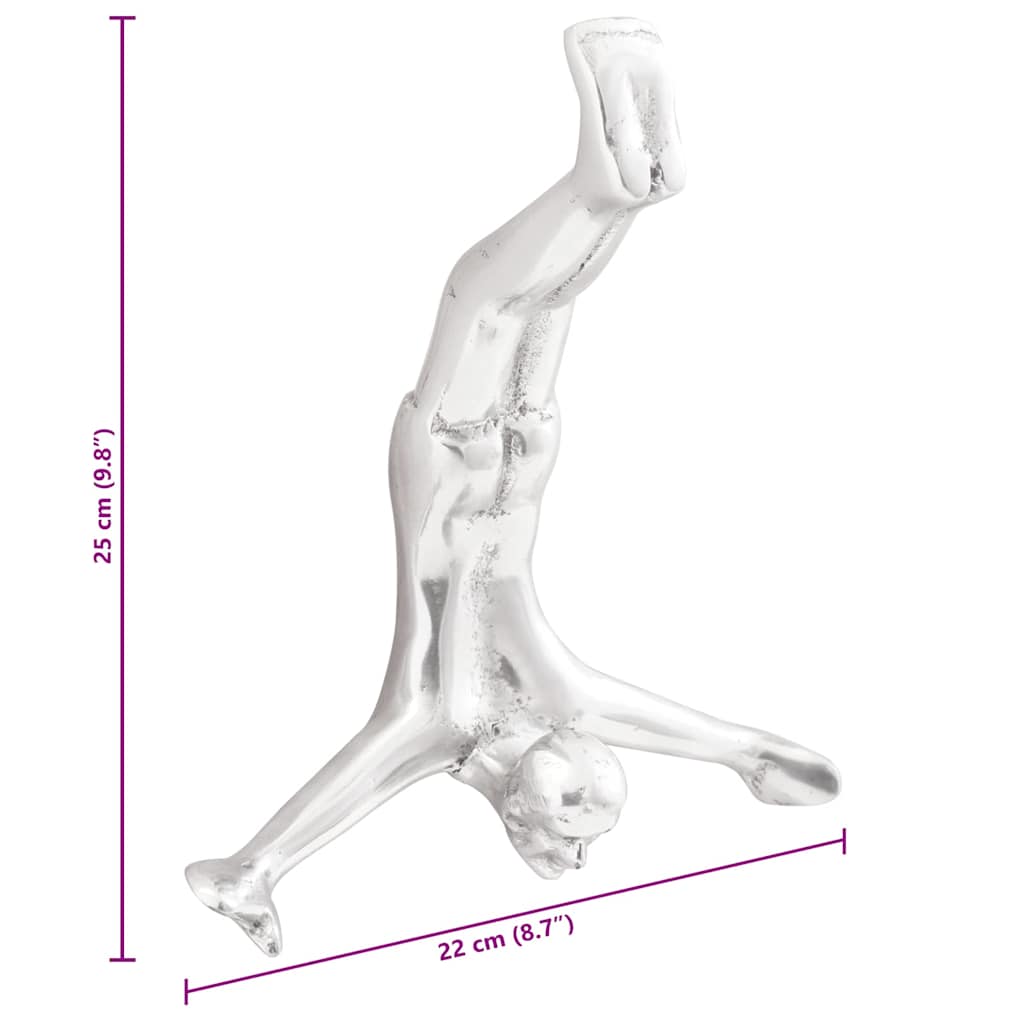 Socha Strieborná 22 X 8 X 25 Cm Hliník