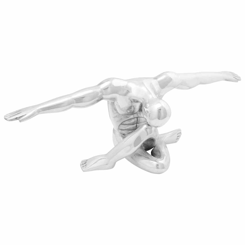 Socha Strieborná 63 X 20 X 22 Cm Hliník