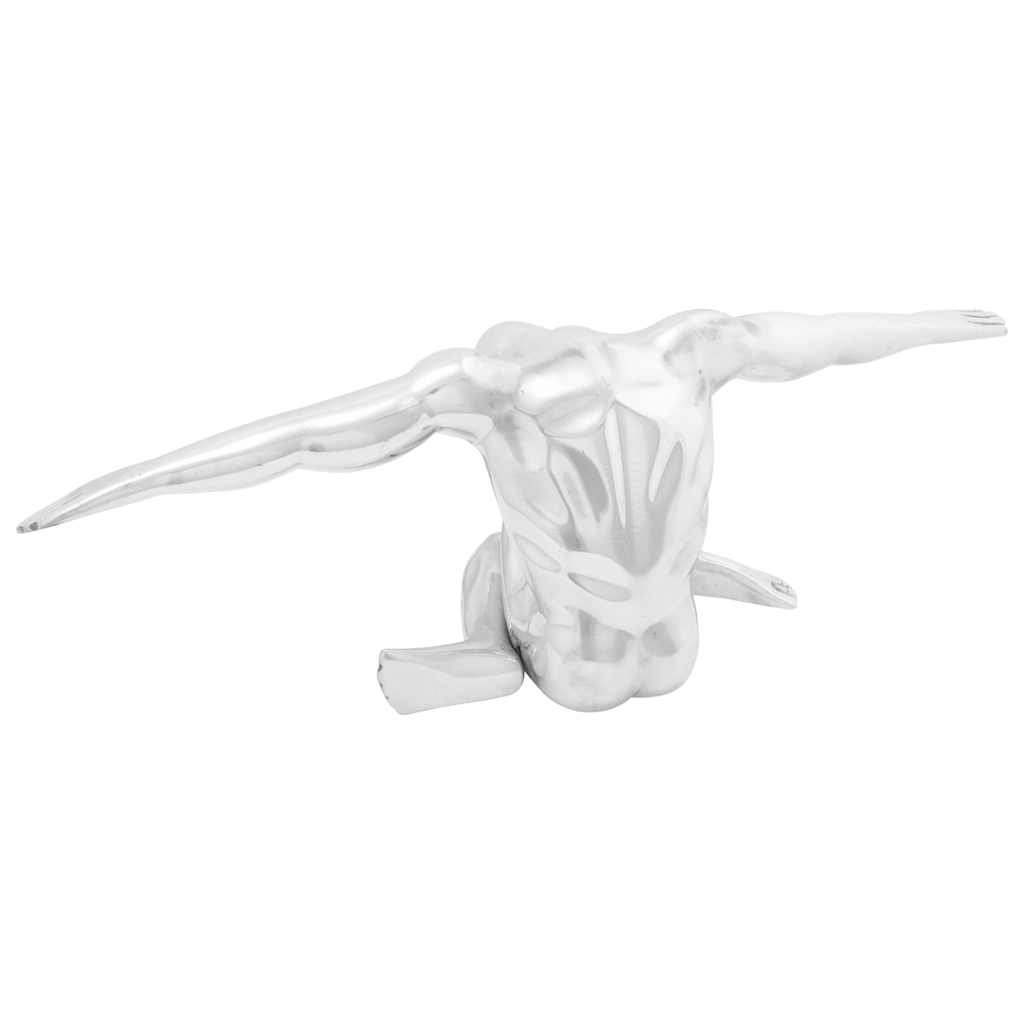 Socha Strieborná 63 X 20 X 22 Cm Hliník