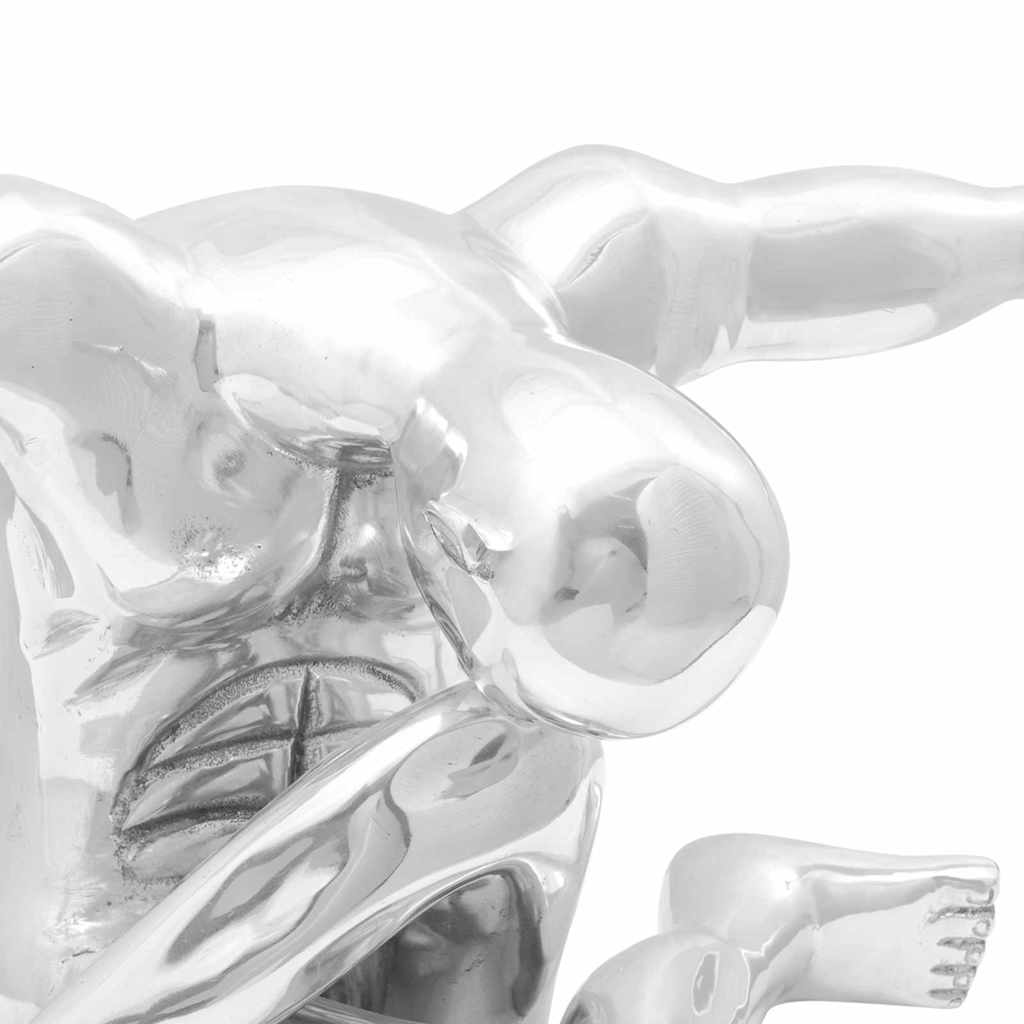 Socha Strieborná 91.5 X 32 X 33 Cm Hliník