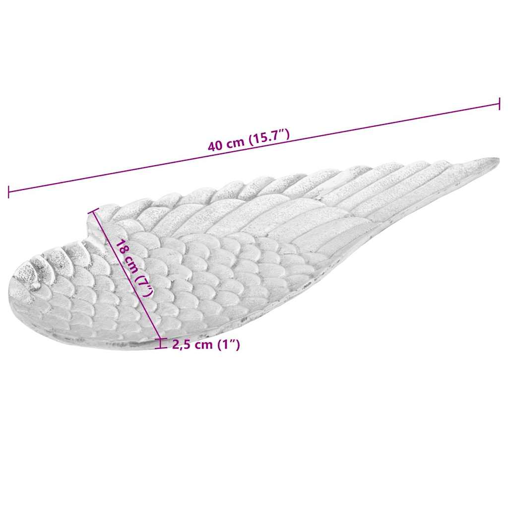 Košík Na Ovocie 2 Pcs Strieborná 40 X 18 X 4 Cm Hliník