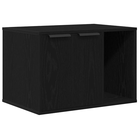 Uzavretý box na stelivo čierny dub 60x40x40 cm kompozitné drevo
