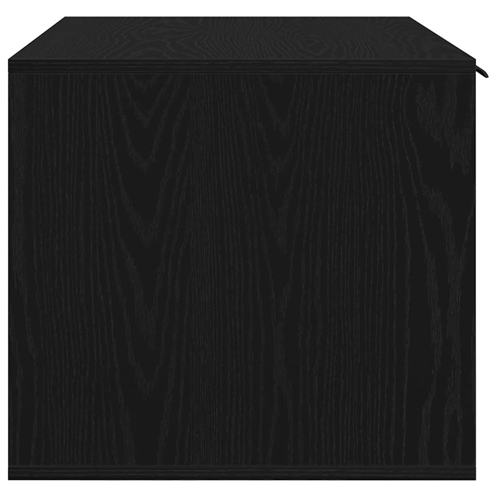 Uzavretý box na stelivo čierny dub 80x50x45 cm kompozitné drevo