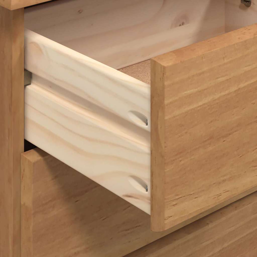 Komoda Askim Hnedá 91 X 40 X 95.5 Cm Borovicový Masív