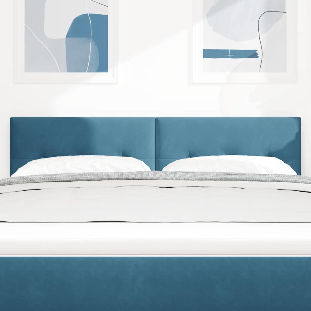 Zadné Čelo Nástenný S Čelnou Doskou Tmavo Modrá 144 Cm Zamat