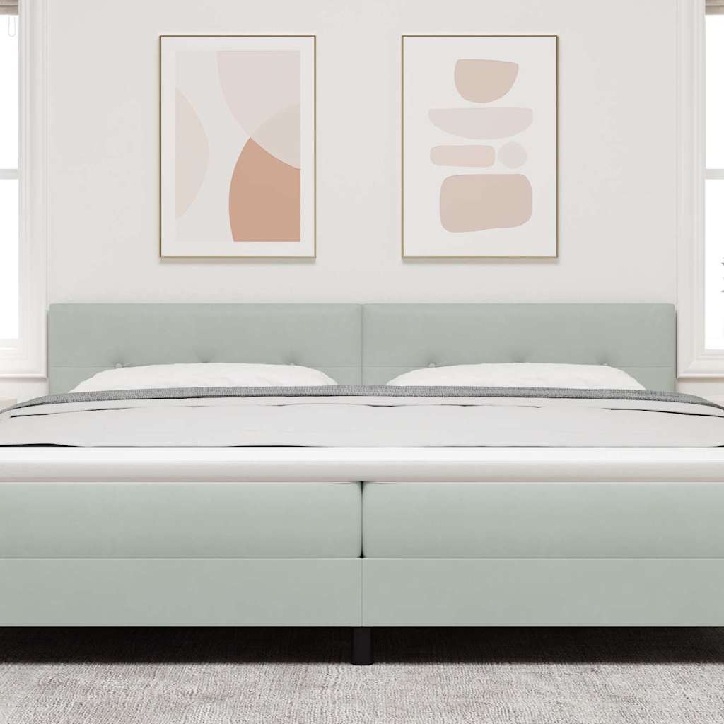 Zadné Čelo Nástenný S Čelnou Doskou Svetlosivá 200 Cm Zamat