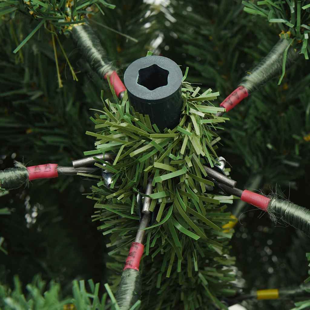 Umelý Sklápací Vianočný Stromček Zelená 210 Cm Pvc, Pe A Oceľ