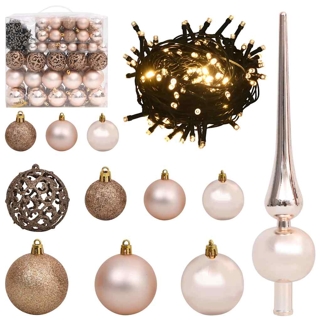 Umelý Predsvietený Vianočný Stromček Ružová 180 Cm Pvc