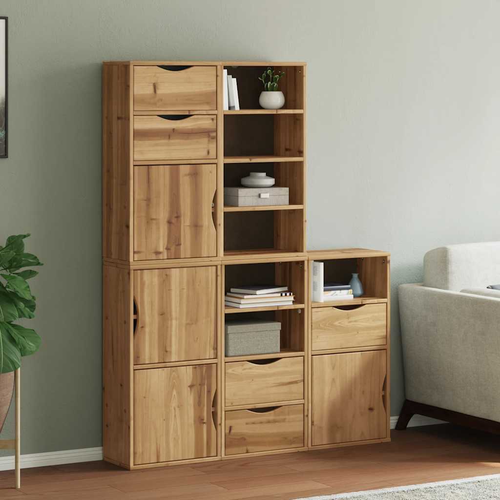 Bočná Skrinka 4 Ks &quot;Odda&quot; 40X24X79 Cm Borovicový Masív