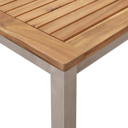 Záhradný jedálenský set 7 pcs Hnedá Tíkový masív