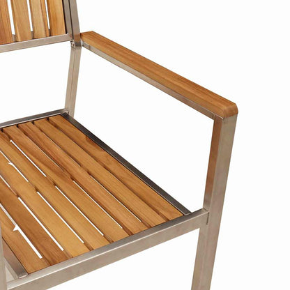 Záhradný jedálenský set 7 pcs Hnedá Tíkový masív