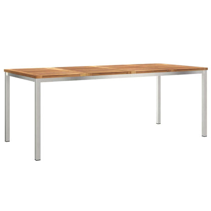 Záhradný jedálenský set 7 pcs Hnedá Tíkový masív