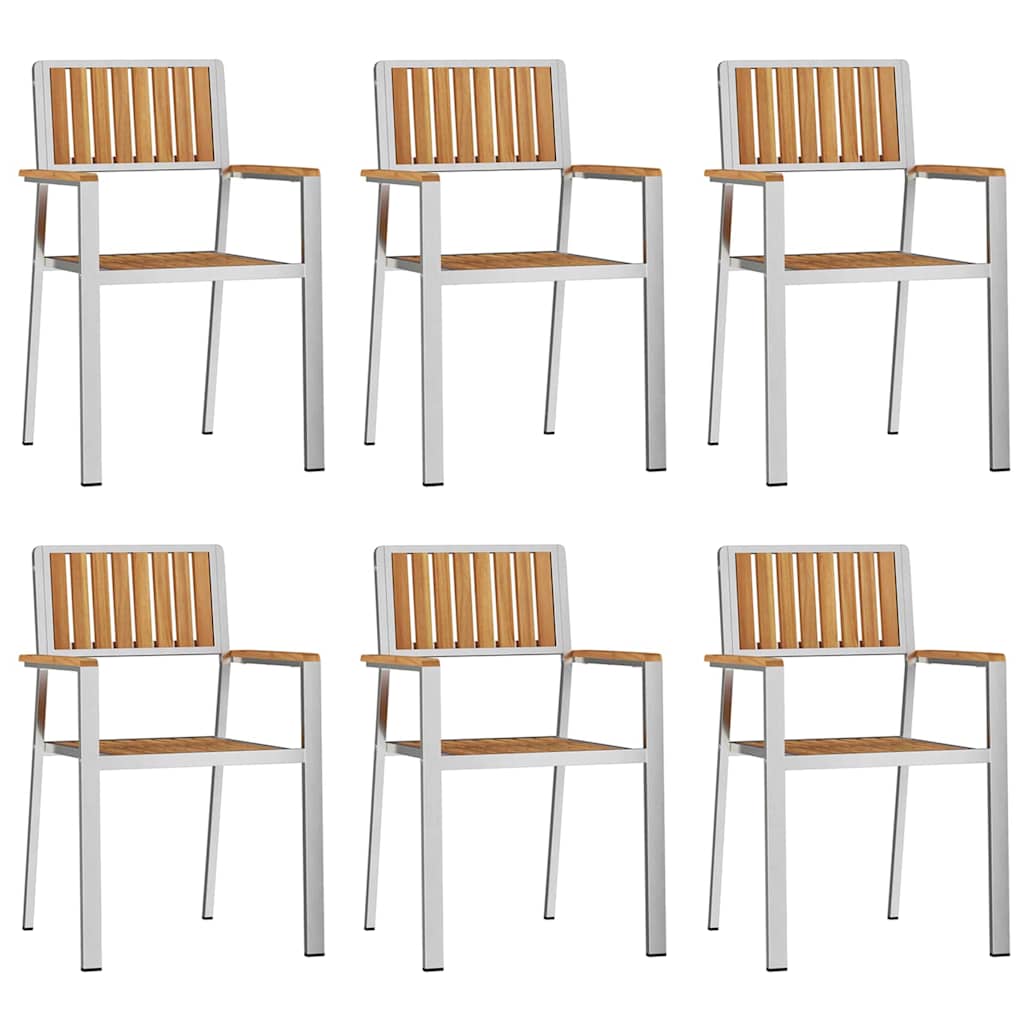 Záhradný jedálenský set 7 pcs Hnedá Tíkový masív