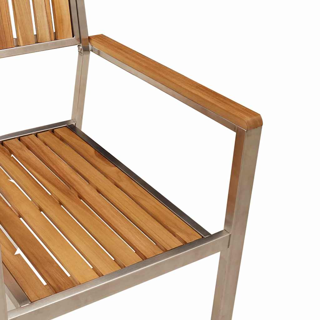 Záhradný jedálenský set 9 pcs Hnedá Tíkový masív