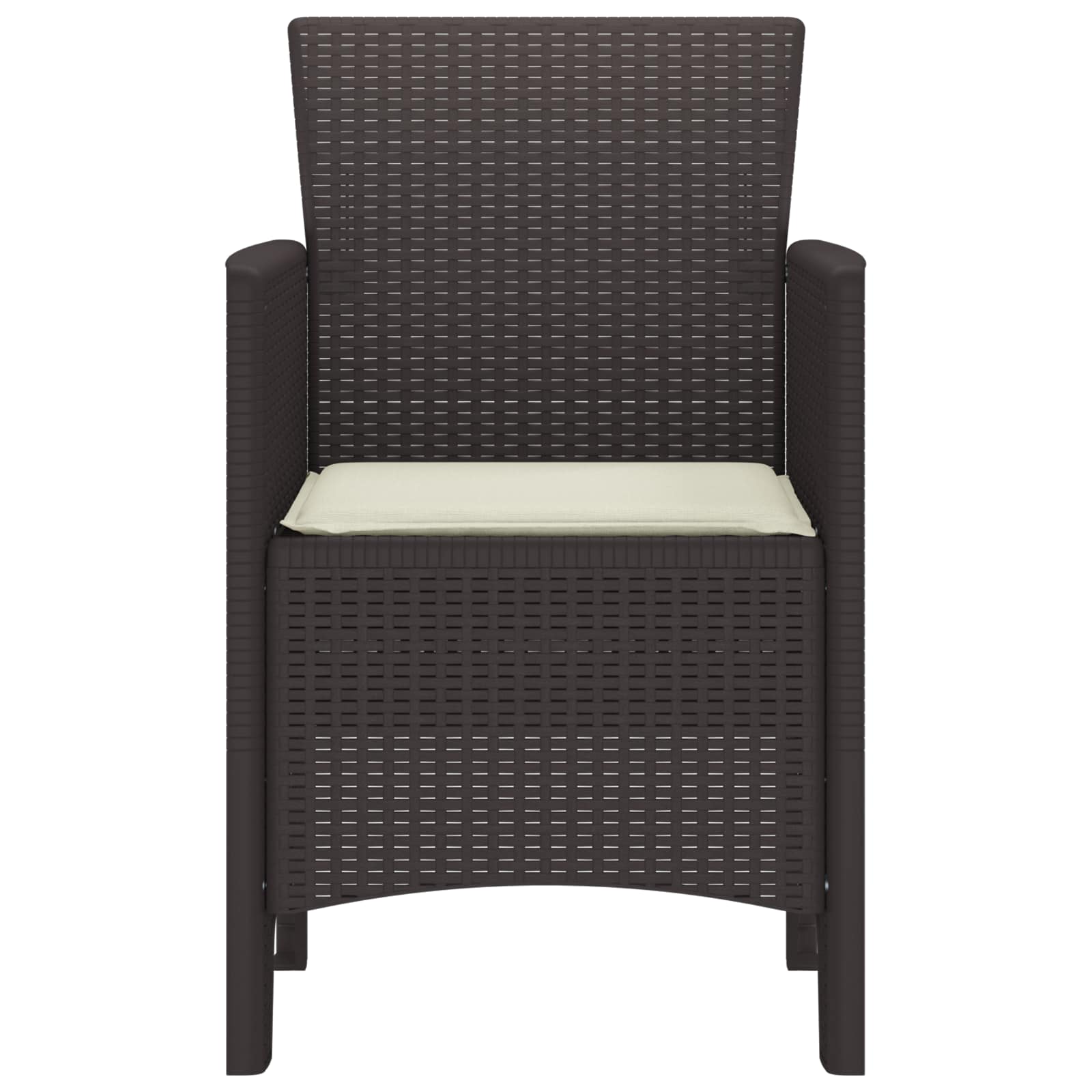 Záhradná Stolička 2 Pcs Hnedá 53 X 49 X 85 Cm Polypropylén