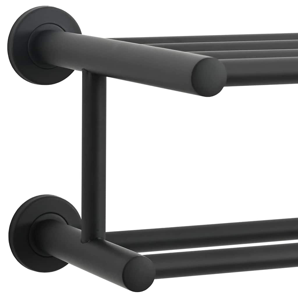 Držiak Na Uteráky Čierna 61 X 23 X 17 Cm Nehrdzavejúca Oceľ