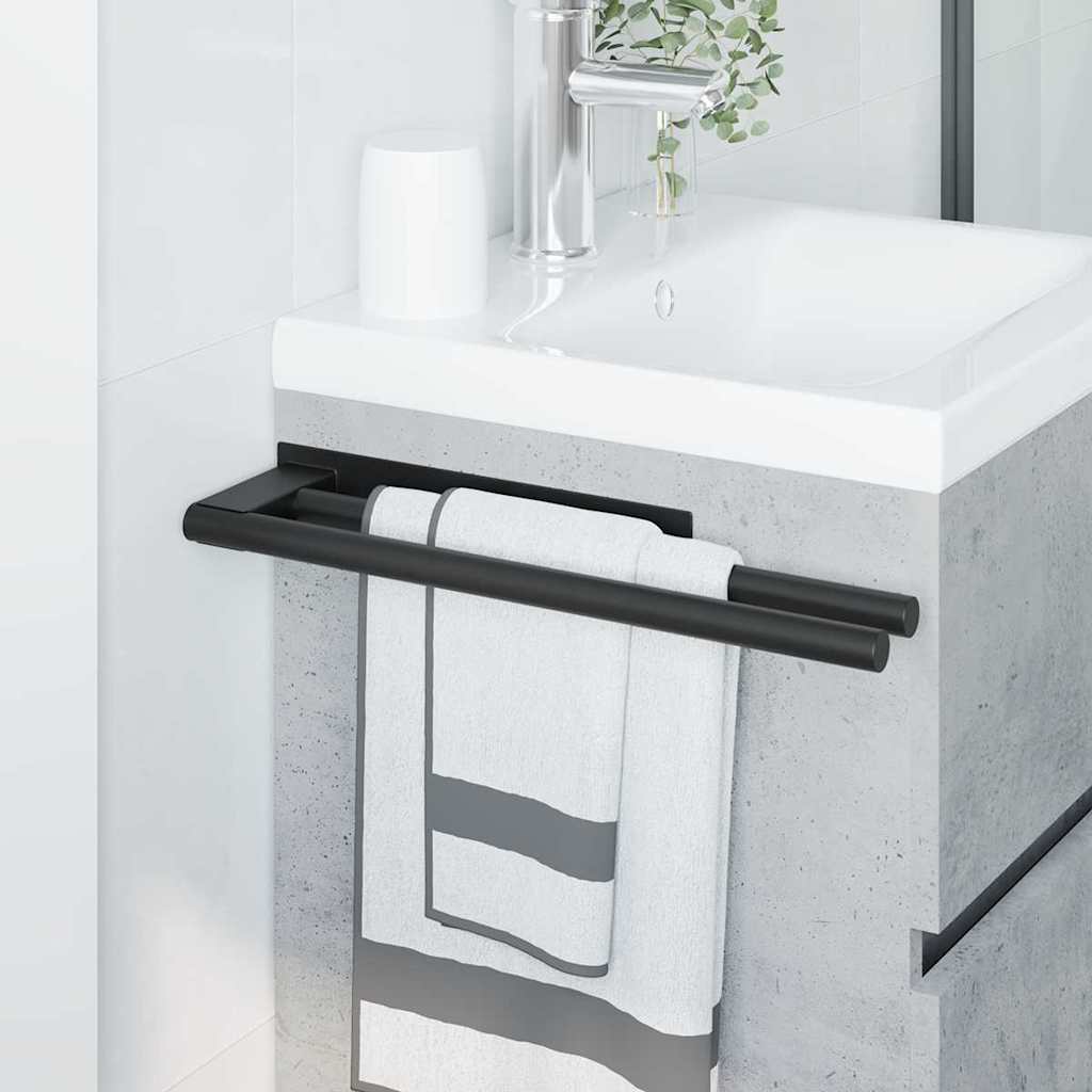 Držiak Na Uteráky Čierna 40 X 9 X 4 Cm Nehrdzavejúca Oceľ