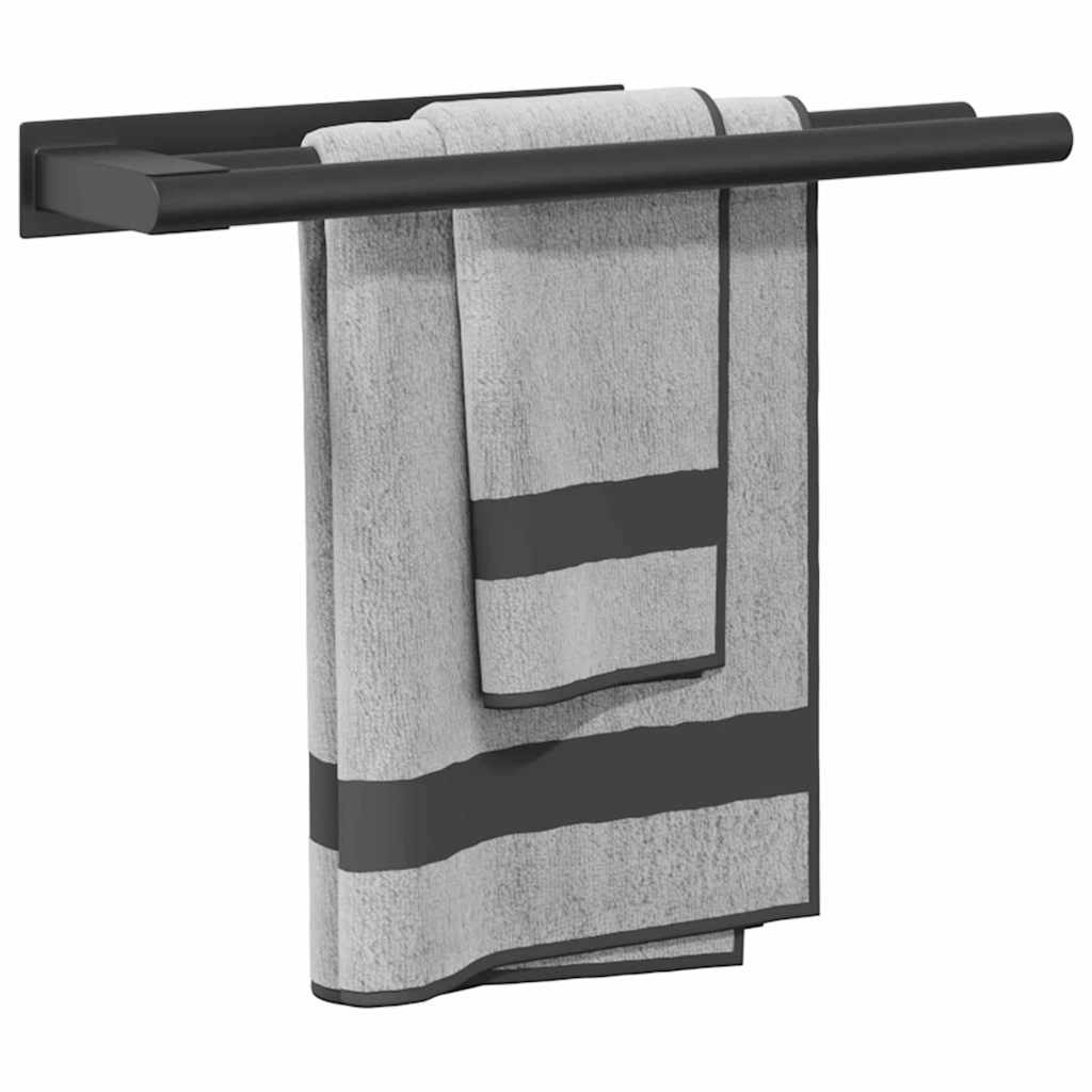 Držiak Na Uteráky Čierna 40 X 9 X 4 Cm Nehrdzavejúca Oceľ