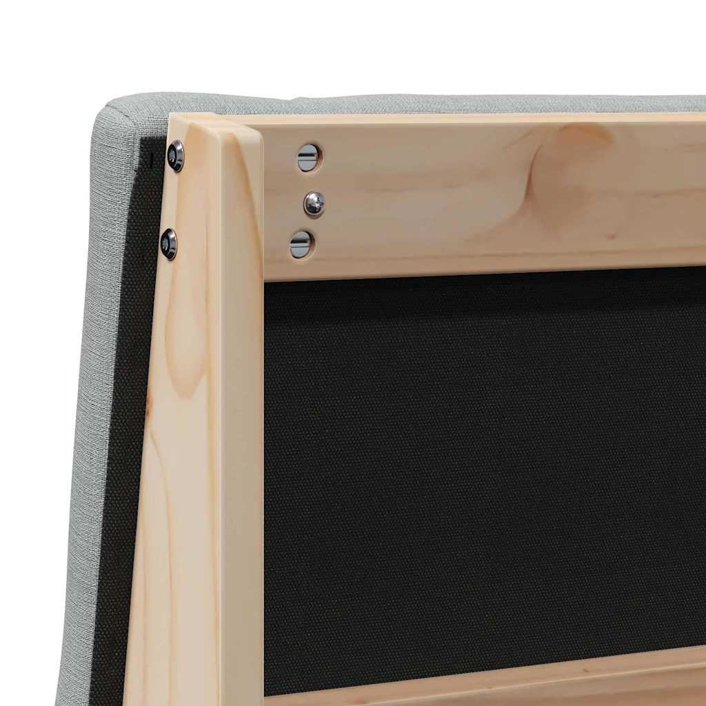 Čalúnené Čelo Postele Svetlosivá 90 Cm Masívne Borovicové Drevo