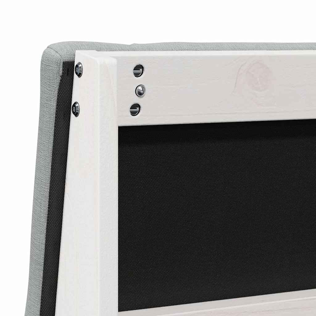 Čalúnené Čelo Postele Svetlosivá 90 Cm Masívne Borovicové Drevo