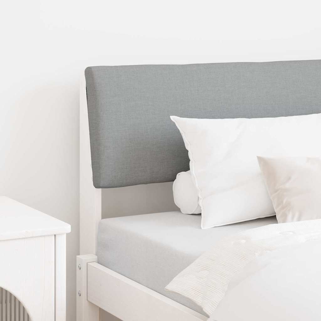 Čalúnené Čelo Postele Svetlosivá 90 Cm Masívne Borovicové Drevo