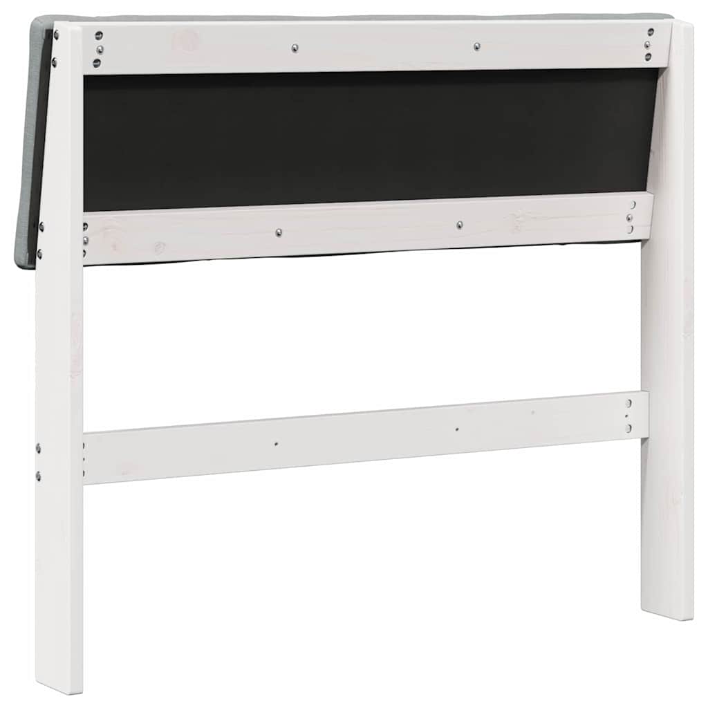 Čalúnené Čelo Postele Svetlosivá 90 Cm Masívne Borovicové Drevo