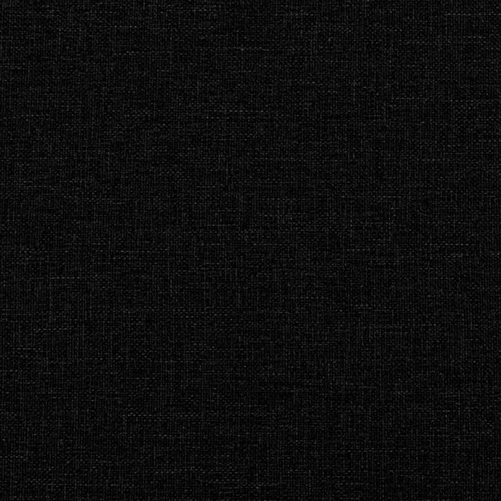 Čalúnené Čelo Postele Čierna 200 Cm Masívne Borovicové Drevo