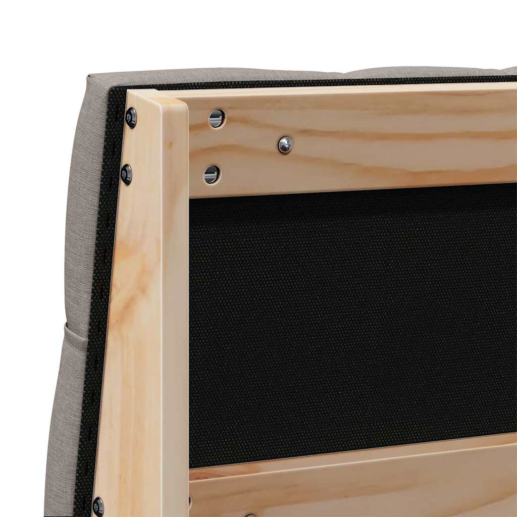 Čalúnené Čelo Postele Sivohnedá 200 Cm Masívne Borovicové Drevo