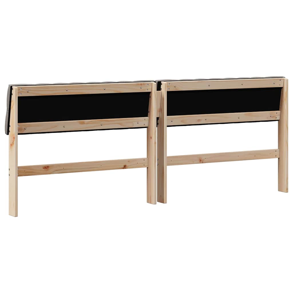 Čalúnené Čelo Postele Sivohnedá 200 Cm Masívne Borovicové Drevo