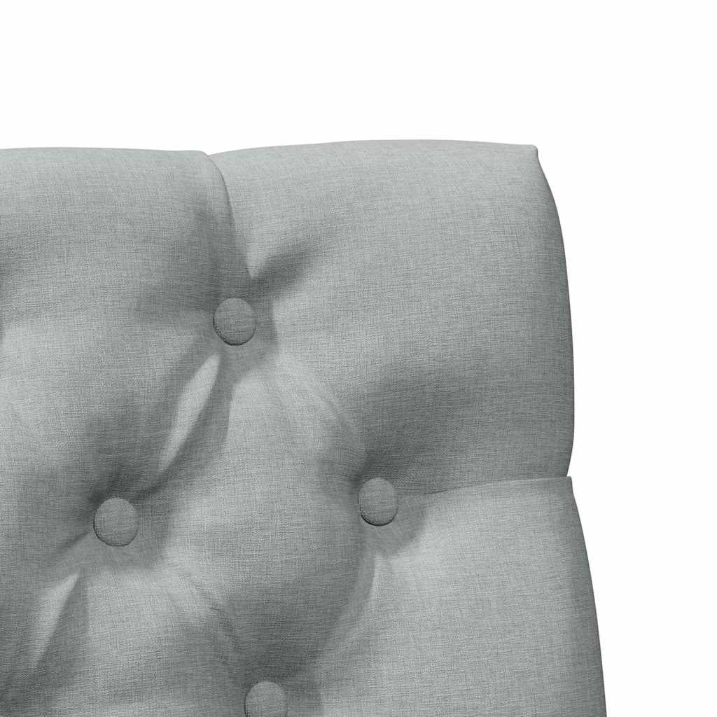 Čalúnené Čelo Postele Svetlosivá 90 Cm Masívne Borovicové Drevo