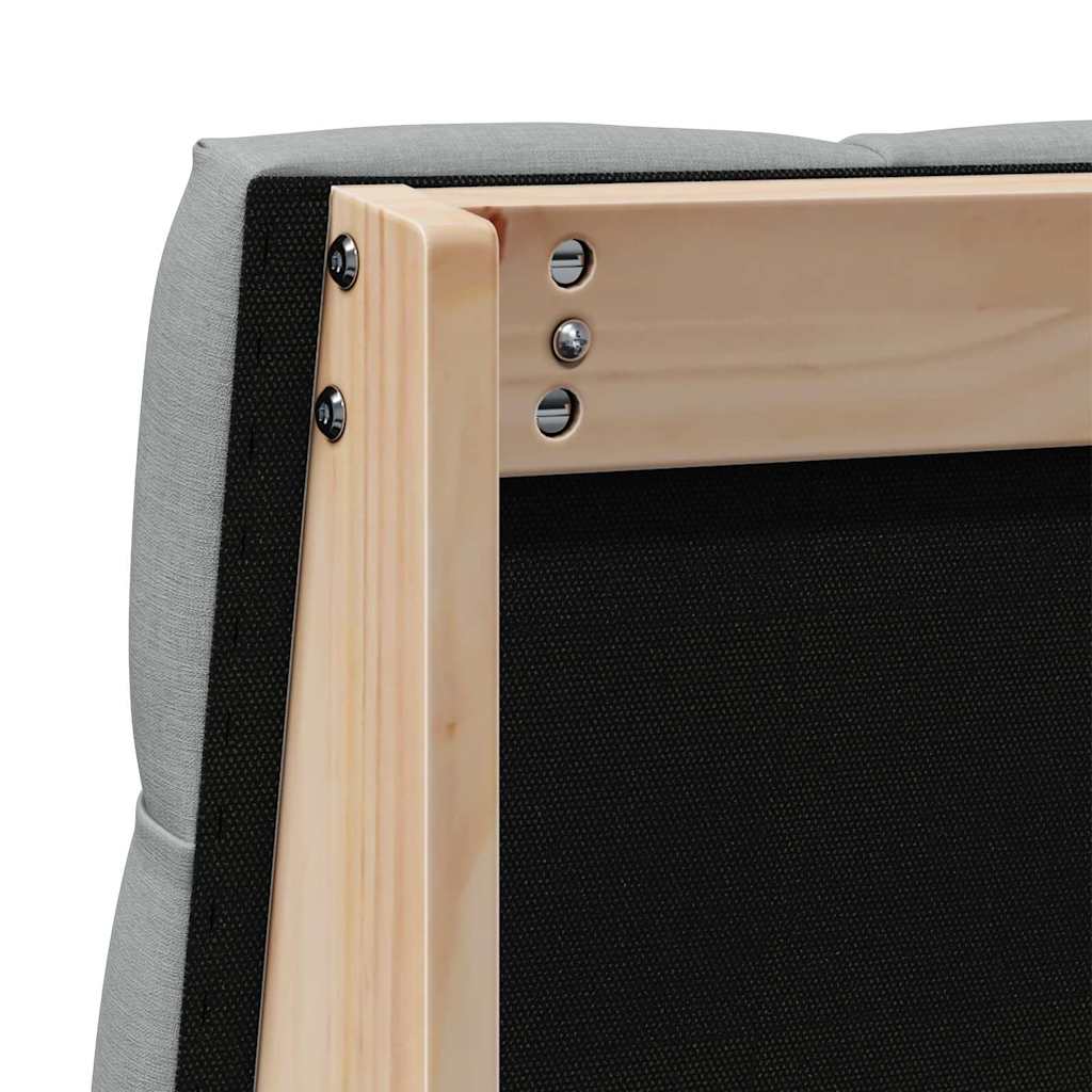 Čalúnené Čelo Postele Svetlosivá 90 Cm Masívne Borovicové Drevo