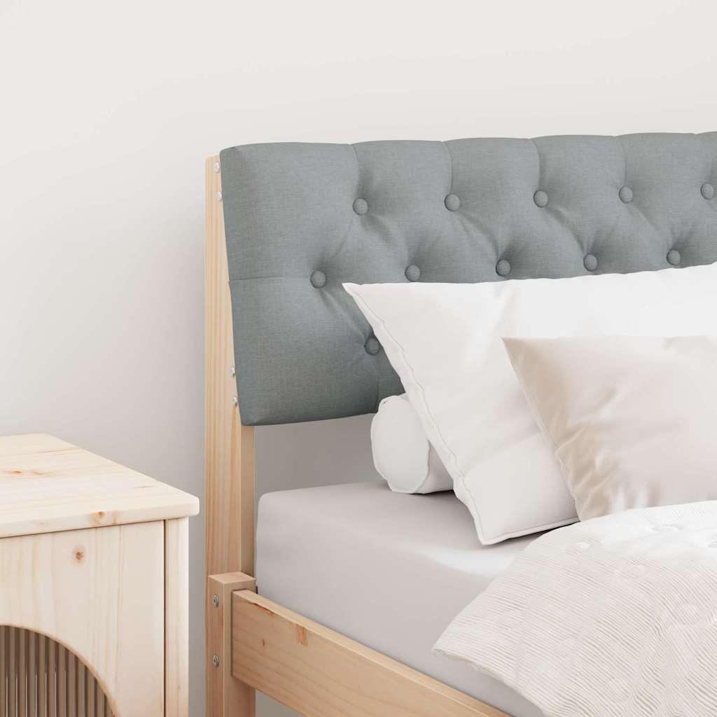 Čalúnené Čelo Postele Svetlosivá 75 Cm Masívne Borovicové Drevo
