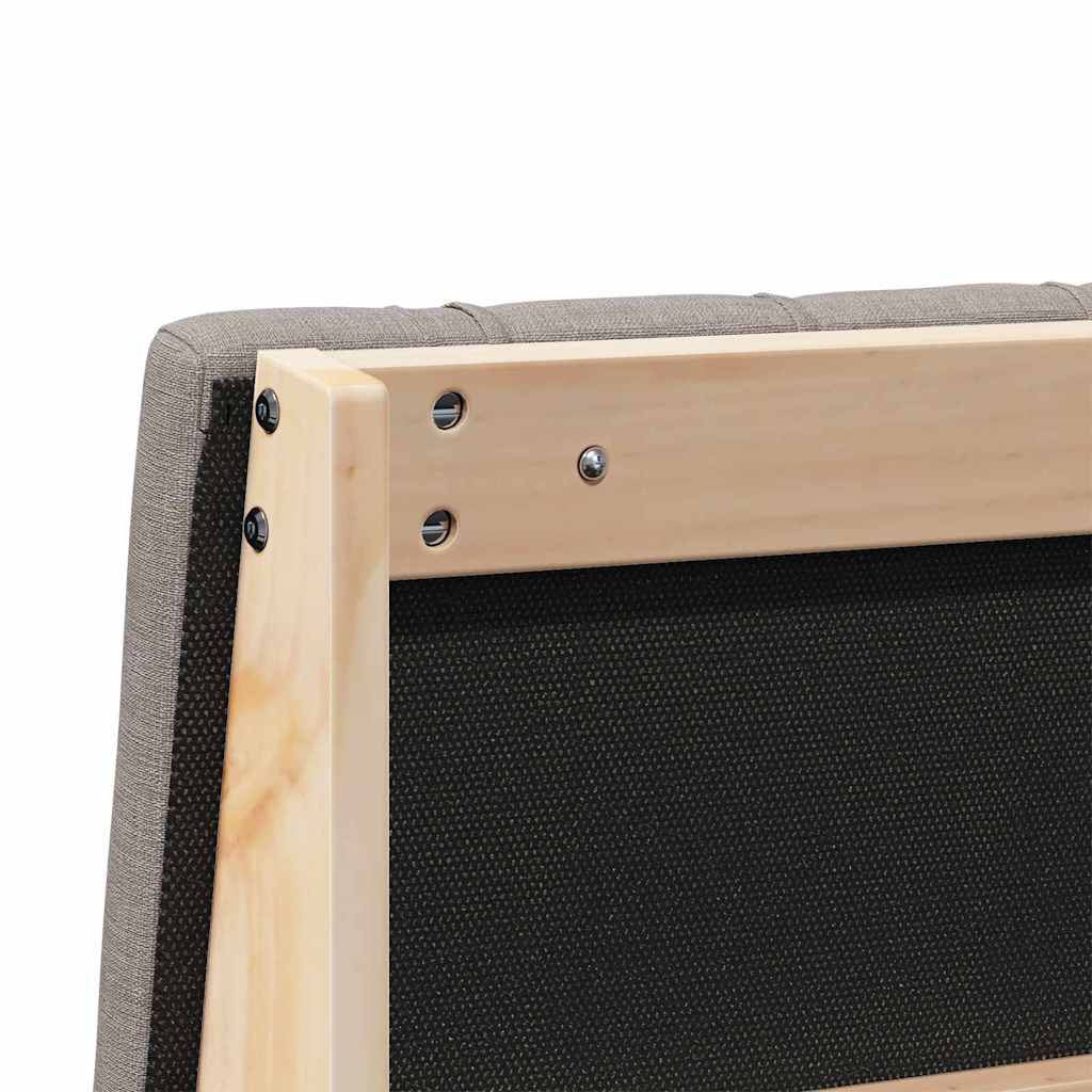 Čalúnené Čelo Postele Sivohnedá 135 Cm Masívne Borovicové Drevo