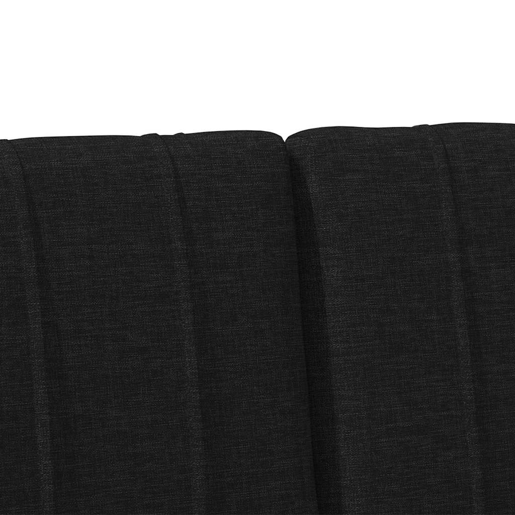 Čalúnené Čelo Postele Čierna 120 Cm Masívne Borovicové Drevo