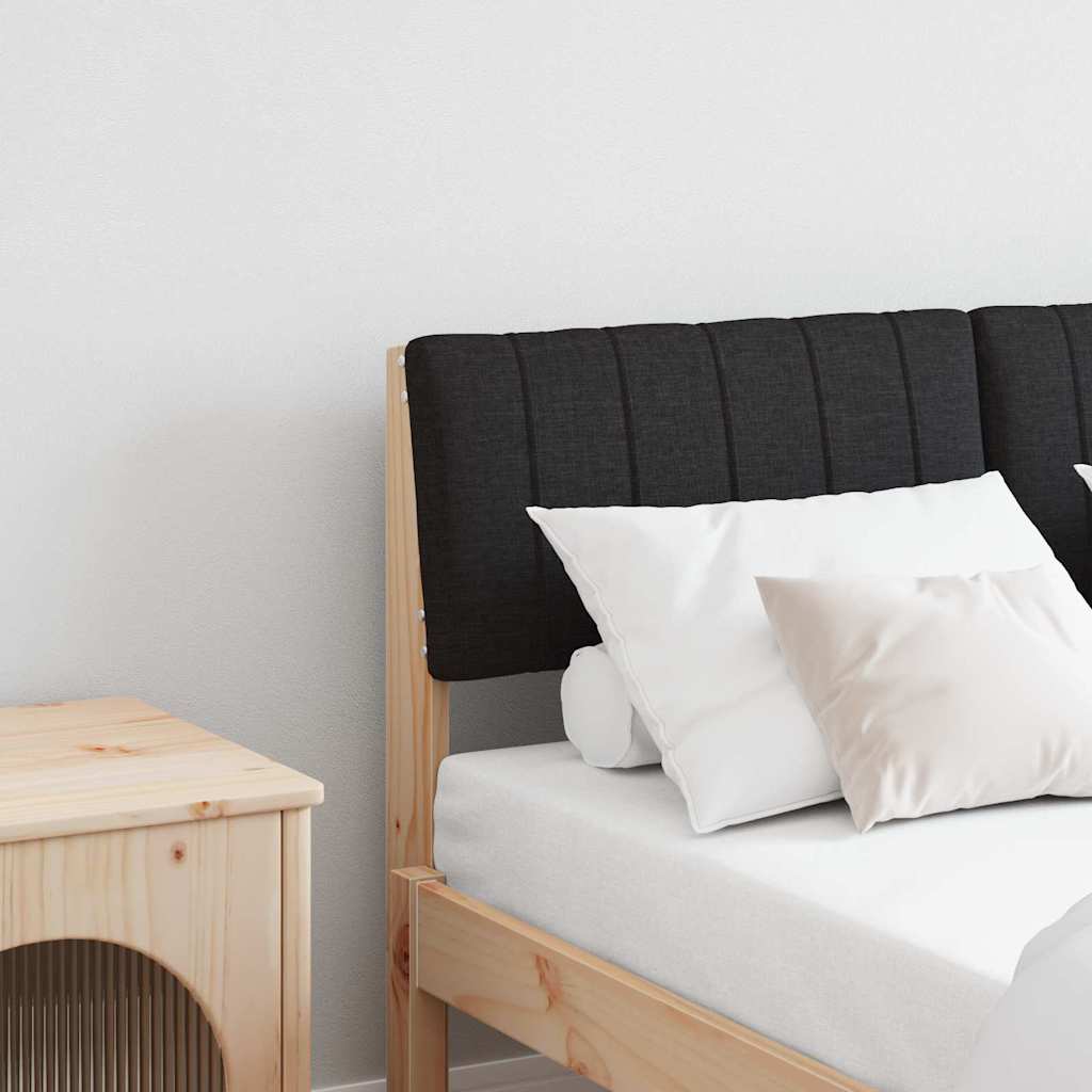 Čalúnené Čelo Postele Čierna 120 Cm Masívne Borovicové Drevo