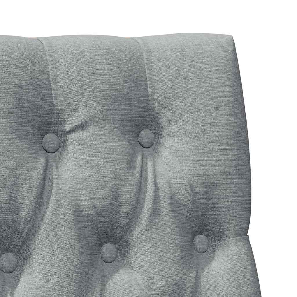 Čalúnené Čelo Postele Svetlosivá 90 Cm Masívne Borovicové Drevo