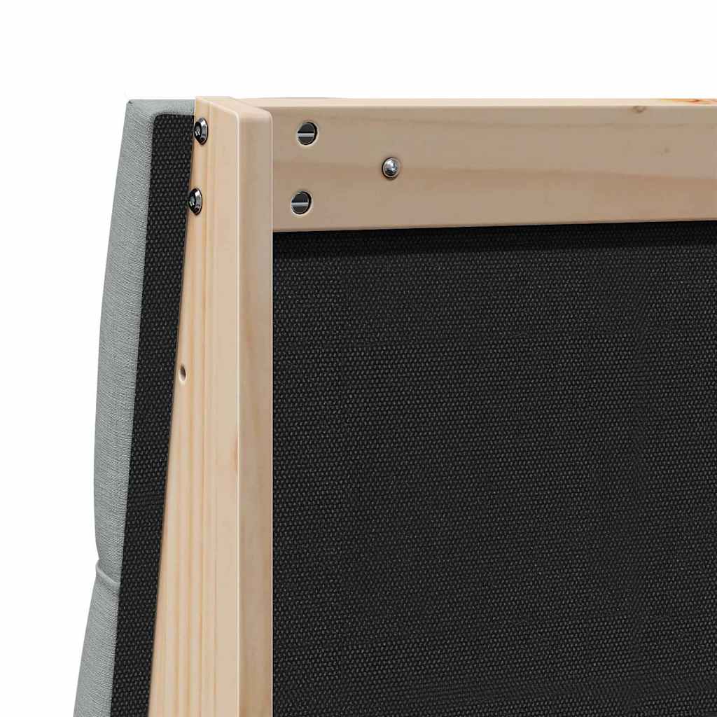 Čalúnené Čelo Postele Svetlosivá 90 Cm Masívne Borovicové Drevo