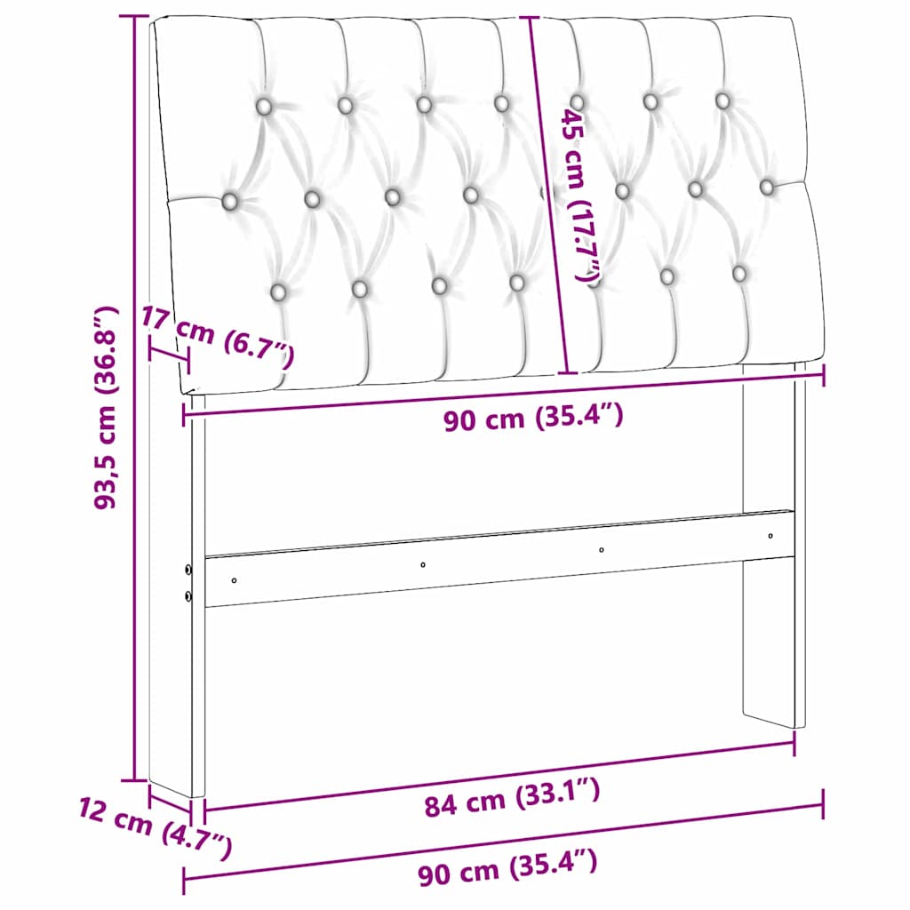 Čalúnené Čelo Postele Tmavo Šedá 90 Cm Masívne Borovicové Drevo