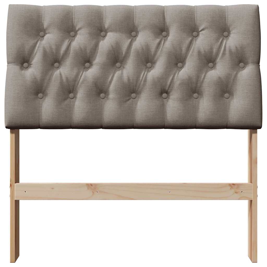 Čalúnené Čelo Postele Sivohnedá 90 Cm Masívne Borovicové Drevo
