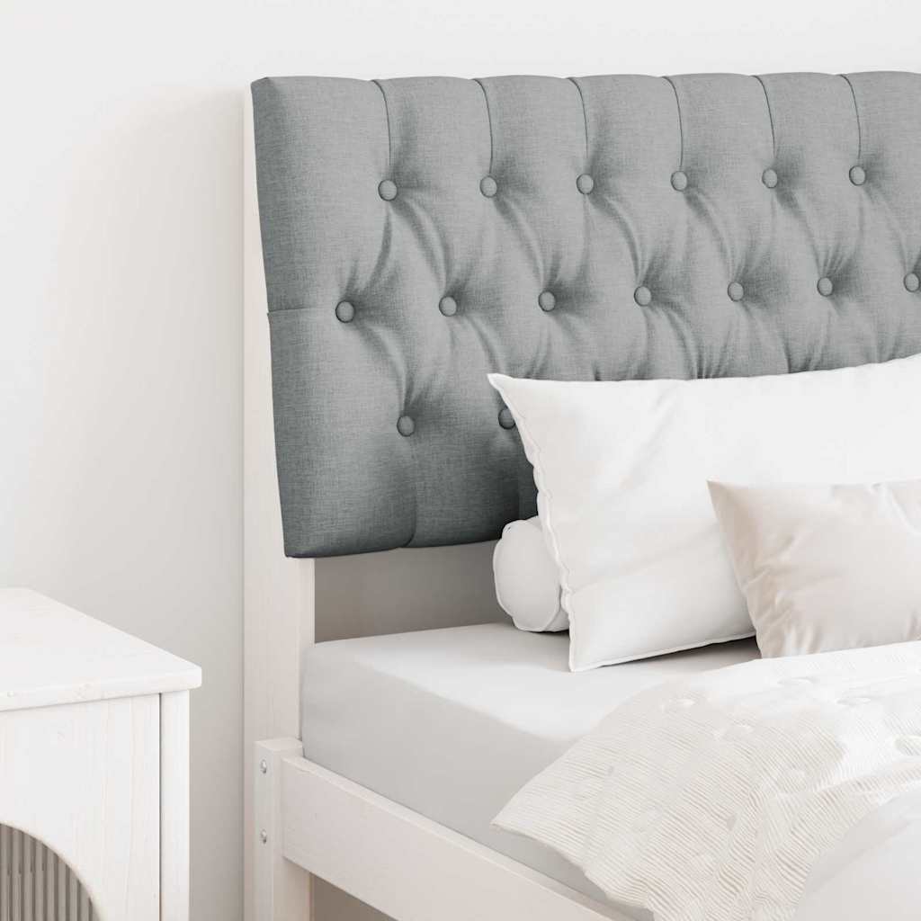 Čalúnené Čelo Postele Svetlosivá 90 Cm Masívne Borovicové Drevo