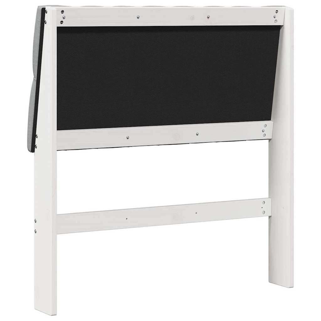 Čalúnené Čelo Postele Svetlosivá 90 Cm Masívne Borovicové Drevo