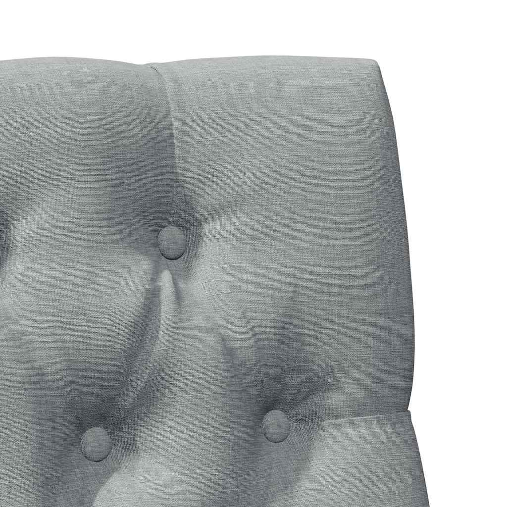 Čalúnené Čelo Postele Svetlosivá 75 Cm Masívne Borovicové Drevo