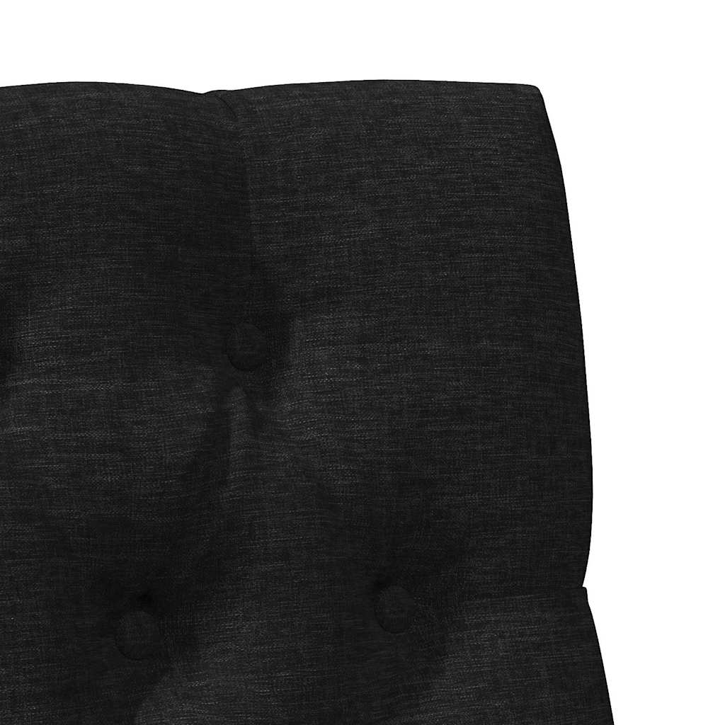 Čalúnené Čelo Postele Čierna 75 Cm Masívne Borovicové Drevo