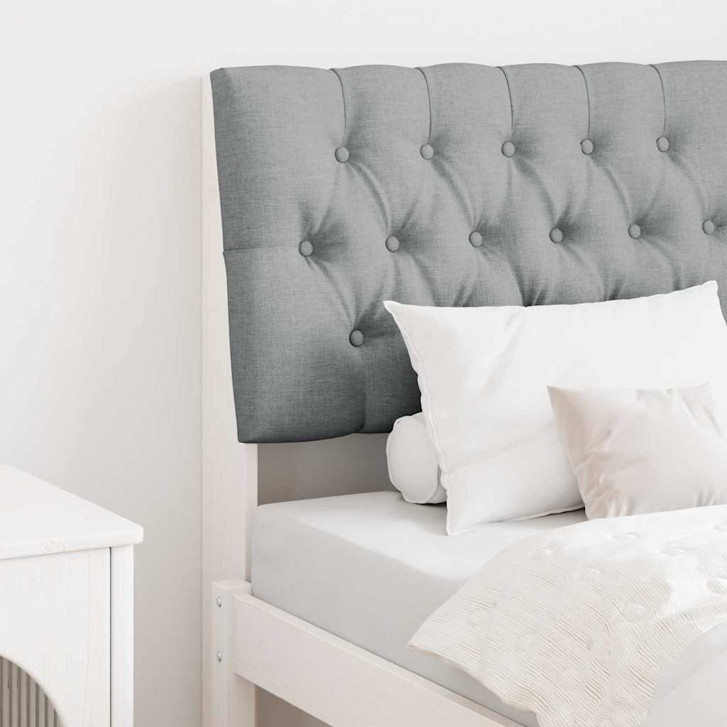 Čalúnené Čelo Postele Svetlosivá 75 Cm Masívne Borovicové Drevo